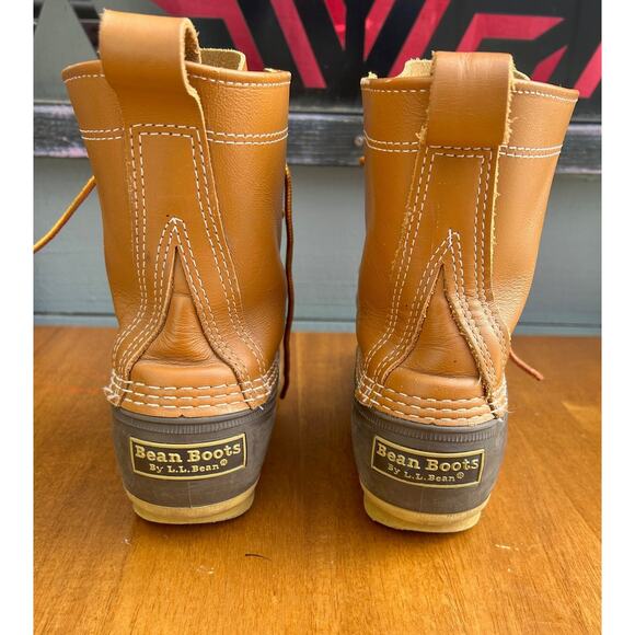 LL Bean Vintage Duck Boots Made in Maine Leather Upper Youth Mens 4H Women’s 6 - Picture 2 of 7